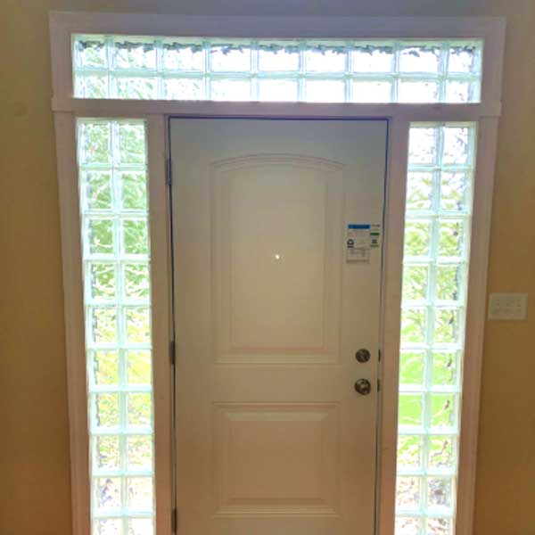 glass block door surround